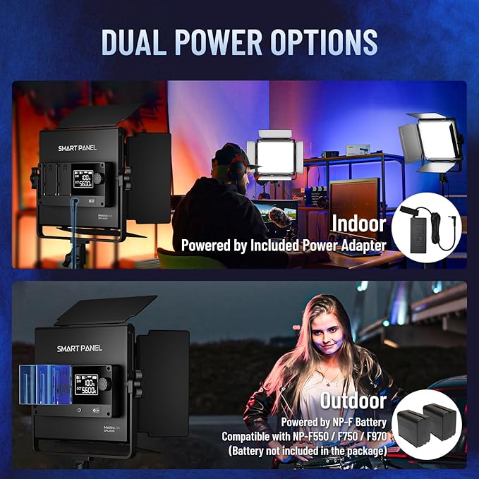 Mettlelite 2 Pack SPL210B Bi Color LED Video Light Kit - Image 5