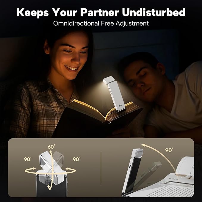 86lux Book Light, Rechargeable Clip-On LED Reading Light - Image 4