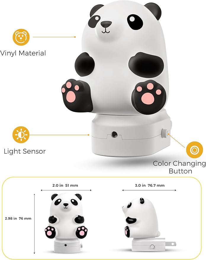 L LOHAS LED Night Light for Kids, 3D Cute Night Light Plug in, Dusk to Dawn - Image 7