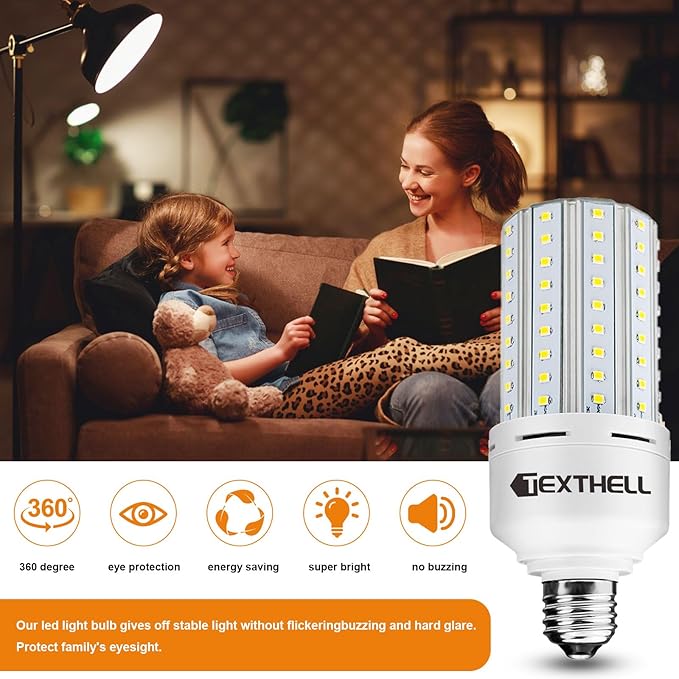 Led Light Bulb 400W Equivalent 6250 Lumen 5000K E26/E27 Medium Base 50W led Bulb - Image 5