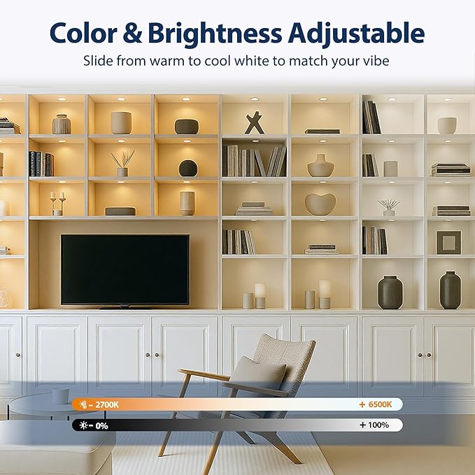V4light LED Puck Lights, Smart Under Cabinet Lighting - Image 4