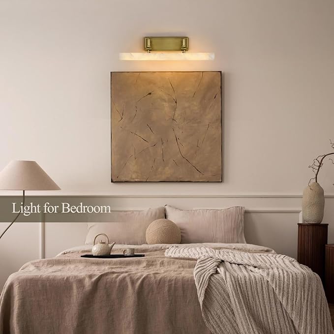 20in Alabaster Picture Light for Wall Art, Brushed Gold Art Display Light - Image 12