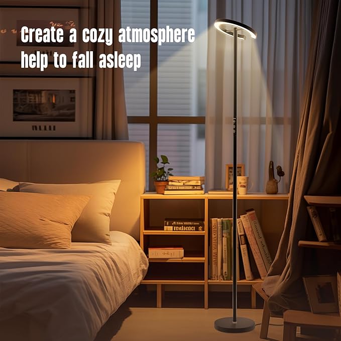 GLOWRIUM-H3B Floor Lamp for Bedroom, 71 Inch Bright LED Modern Corner Lamp - Image 6