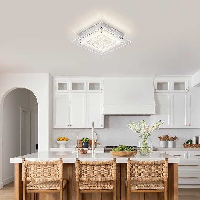 Square Flush Mount Dimmable Light Fixtures - 11IN Kitchen - Image 8