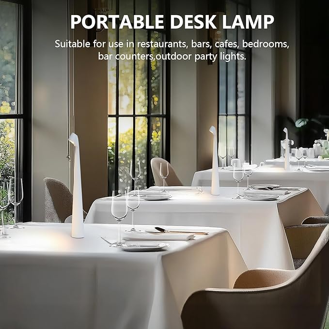 Portable LED Table Lamp 3-Levels Brightness, Rechargeable Battery Up to 48 - Image 3