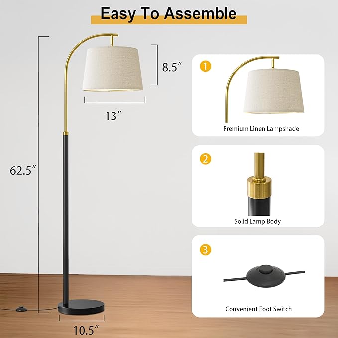 62.5" Floor Lamps for Living Room - Image 6