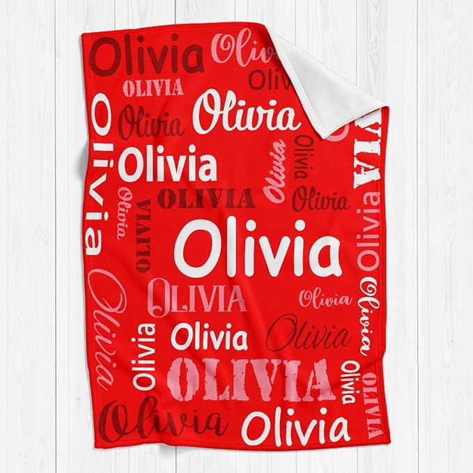 Gudina Personalized Name Blankets and Throws, Custom Blanket - Image 2