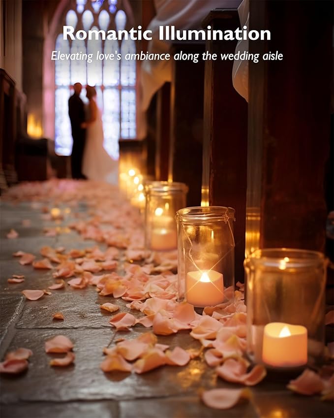 Homemory 12-Pack Flameless LED Tea Lights Candles Battery Operated, 200+Hour - Image 5