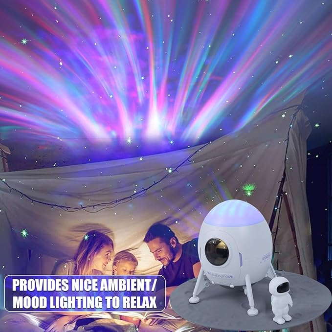 Lander Astronaut Projector Night Light, Built-in Speaker Space Man Buddy LED - Image 7
