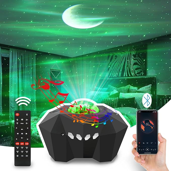 Cupohus Aurora Moon Star Projector Night Light by Cupohus