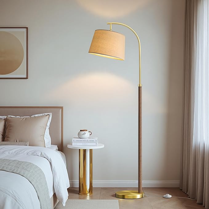 63" Wood Floor Lamp for Living Room Dimmable Standing Lamp - Image 2