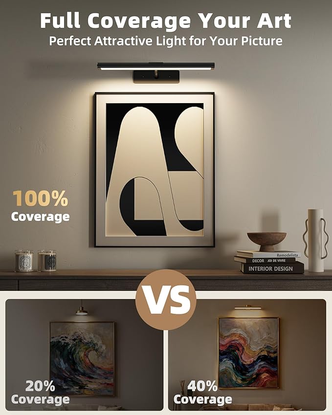 EZVALO Picture Light for Wall, Dimmable Magnetic LED Art Painting Light - Image 2