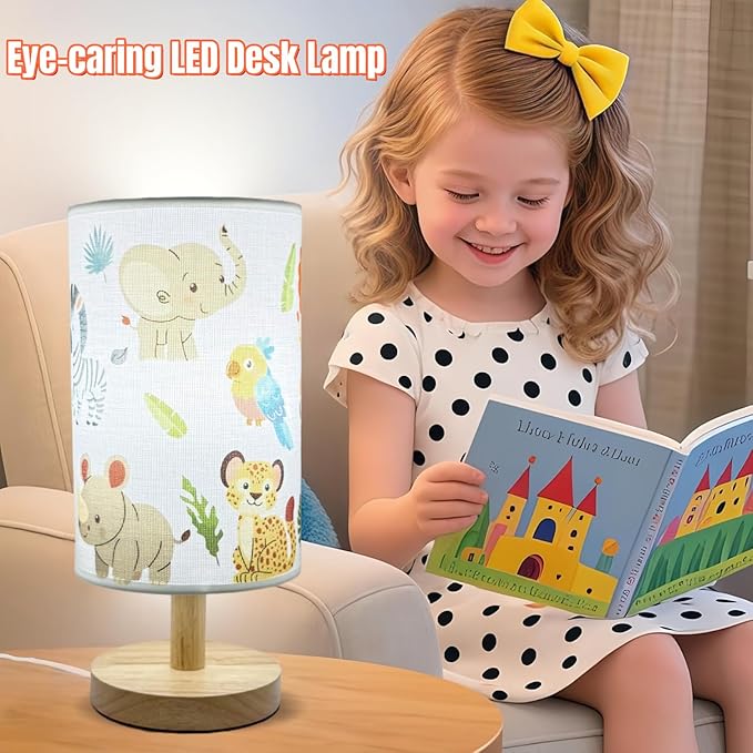 Kids Table Lamp-Night Light for Boys Room, 3-Color LED Desk Lamp - Image 2