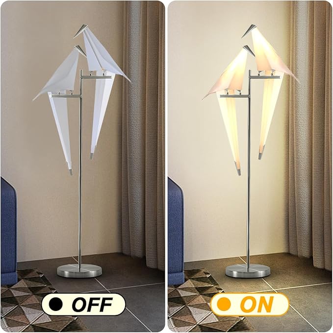 MORE CHANGE 68In Bird Floor Lamp, Modern Origami Bird Lamp - Image 4