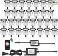 WiFi Controlled LED Deck Lights Multi Color RGB Outdoor IP67 Waterproof Φ1.18 by QACALEDOutdoorRecessedDeckLightingKits