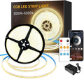 COB LED Strip Lights 3000K 65.6ft DC 24V Dimmable White Flexible LED Tape Light by Yeewhale
