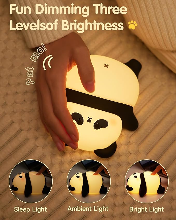 Snoring Panda Night Light for Kids, Upgraded Large Novelty Nursery Nightlight - Image 5