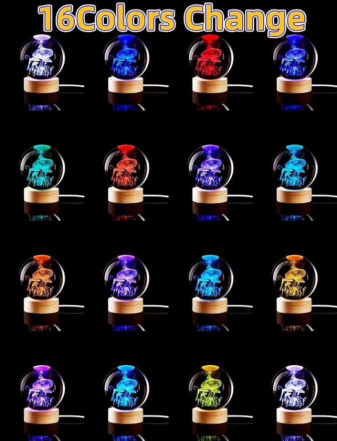 Large Mushroom Crystal Ball Night Light - Image 2