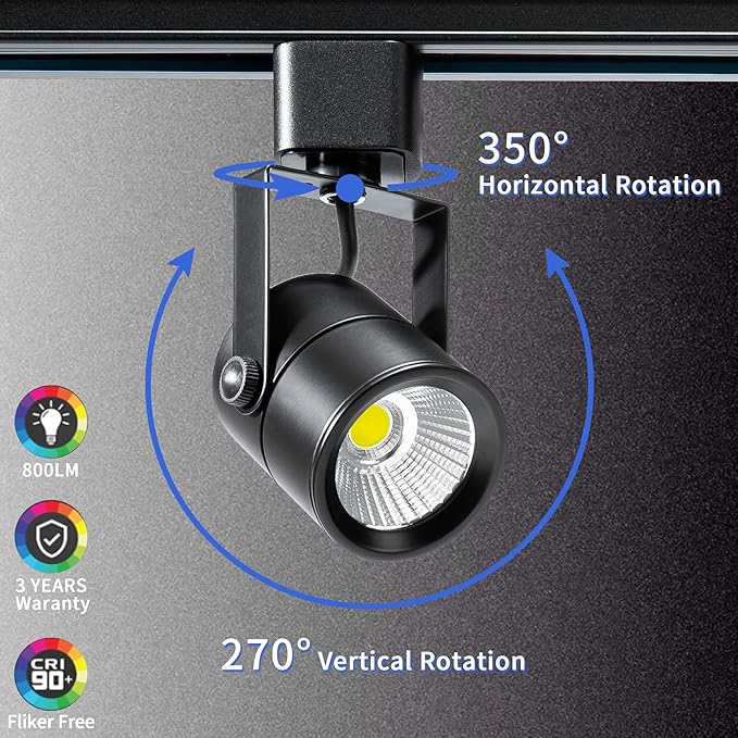Plug in Track Lighting with Power Cord & Remote, 6-Light LED Track Lighting Kit - Image 8