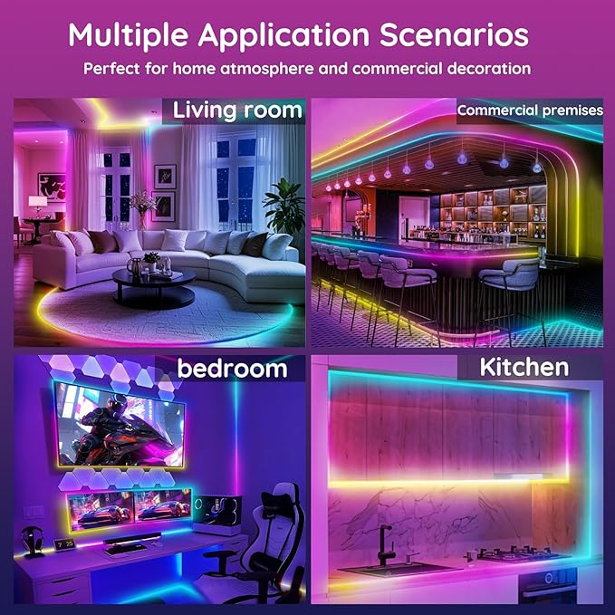 32.8Ft Led Rope Lights, Flexible Neon Lights Control - Image 3