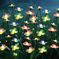 Solar Flower Lights Outdoor Waterproof 6 Pack of 32 LEDs Garden Solar Firefly by Unknown