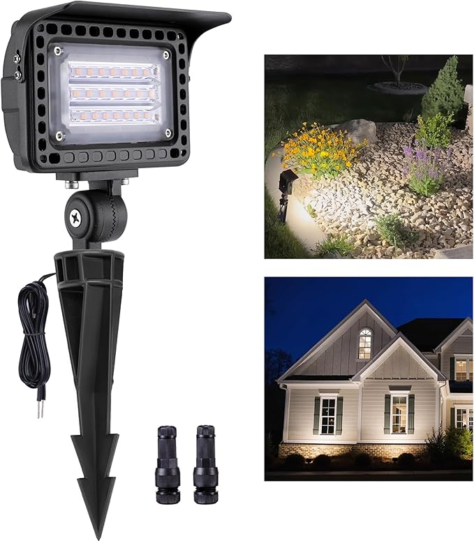 Gardenreet Landscape Flood Lights Outdoor - 20W Low Voltage LED Wall Wash Light by Gardenreet