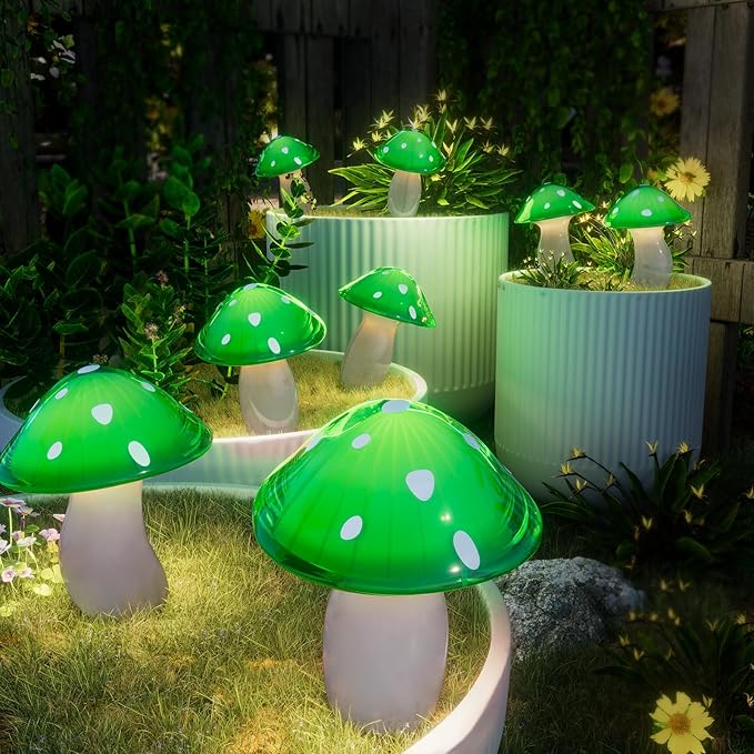 Upgraded Solar Mushroom Lights Outdoor, 9 Pack Garden Stake Light by Professionalproductionofsolarlightsoutdoor%EF%BC%9A%EF%BC%89