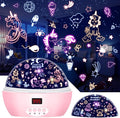 Kid Unicorn Night Light for Girls, and Baby Bear Night Lights Rotating Light by MOKOQI