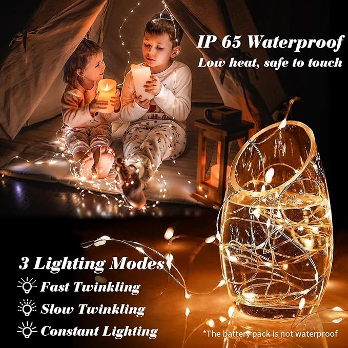 ZGWJ 24 Pack Halloween Fairy Lights Battery Operated, 7ft 20 Mini LED Halloween - Image 3