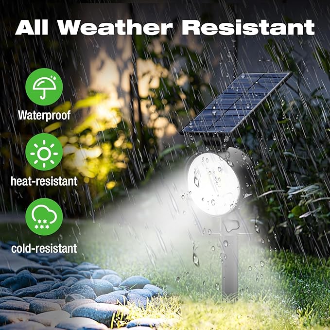 nipify 1 Pack Solar Spot Lights Outdoor Waterproof - Image 2