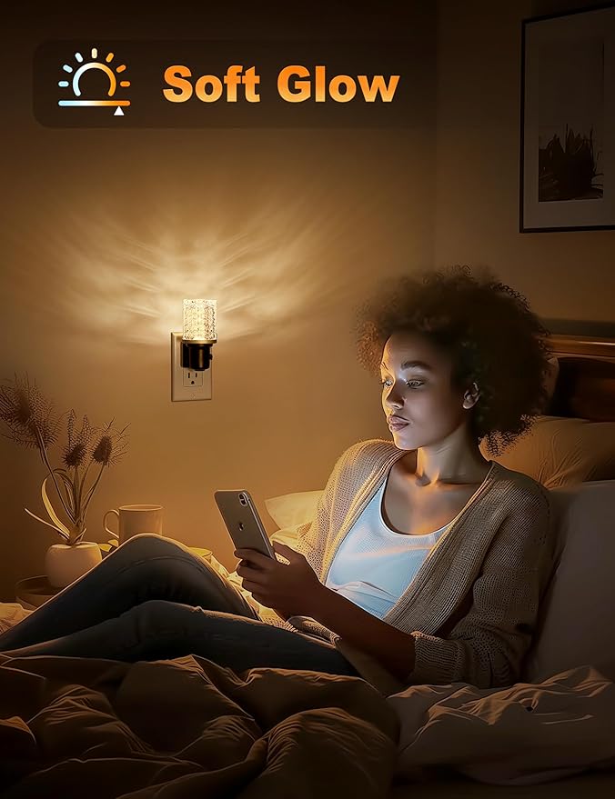 JandCase LED Night Light, Dimmable Night Lights Plug into Wall, Modern - Image 5