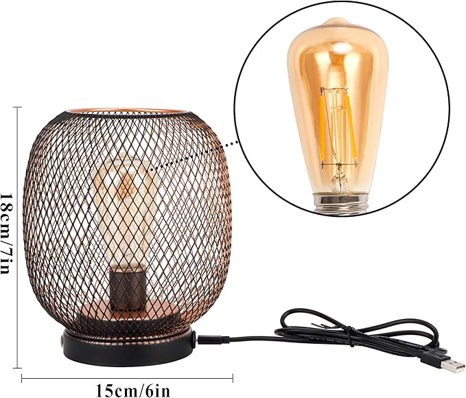 JHY DESIGN Dimmable Touch Lamp Set of 2 Bedside Table Lamp Rechargeable Battery - Image 3