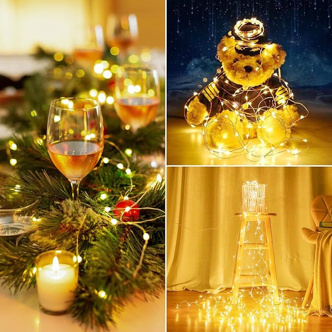 4 Pack Cuttable Fairy Lights Battery Operated, Waterproof 20FT 60LED Twinkle - Image 5