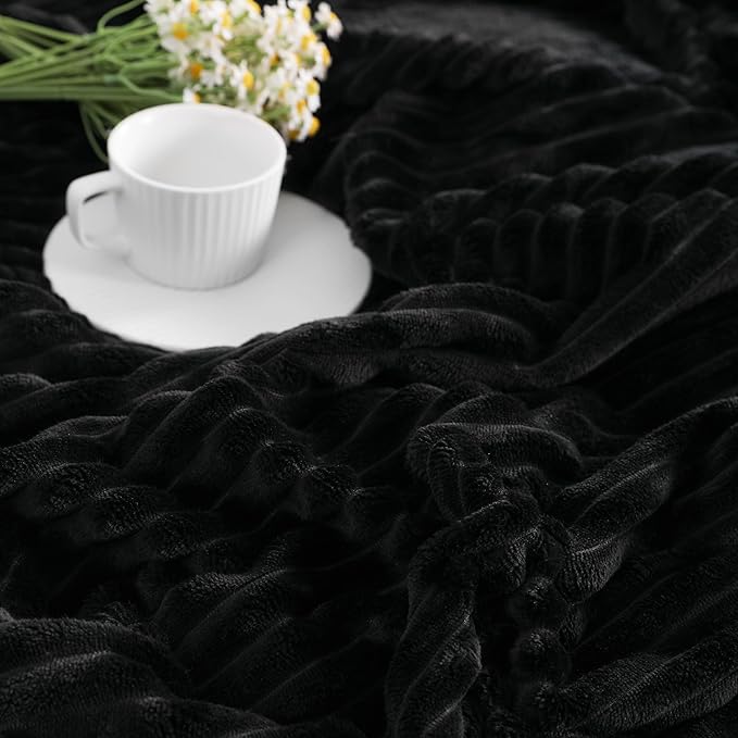 NTBAY Plush Flannel Twin Bed Blanket, 60X80 Inches Soft and Warm Lightweight - Image 3