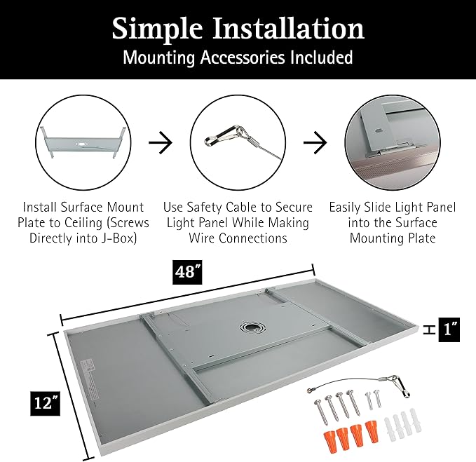 Ultralux 2x4 ft Surface Mount Ceiling Light Panel – Slim, Edge Lit, Flush Mount - Image 6