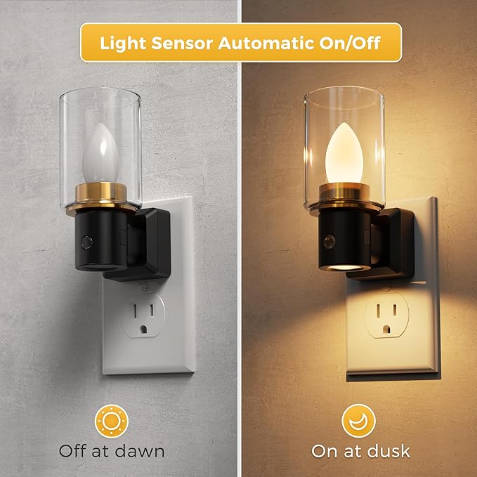 L LOHAS LED Night Light, Vintage Night Lights Plug into Wall, 350°Rotating LED - Image 2