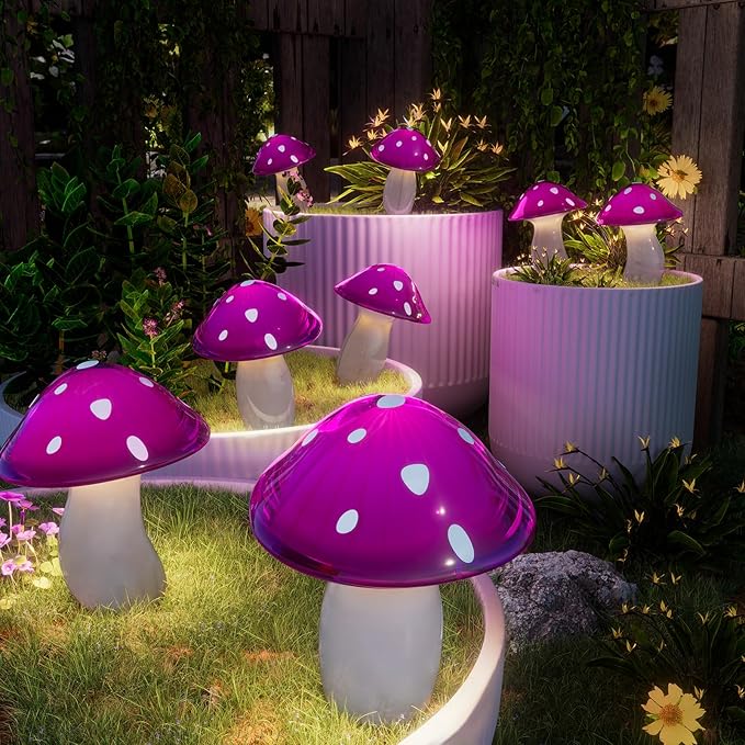 Upgraded Solar Mushroom Lights Outdoor, 9 Pack Garden Stake Light by Professionalproductionofsolarlightsoutdoor%EF%BC%9A%EF%BC%89
