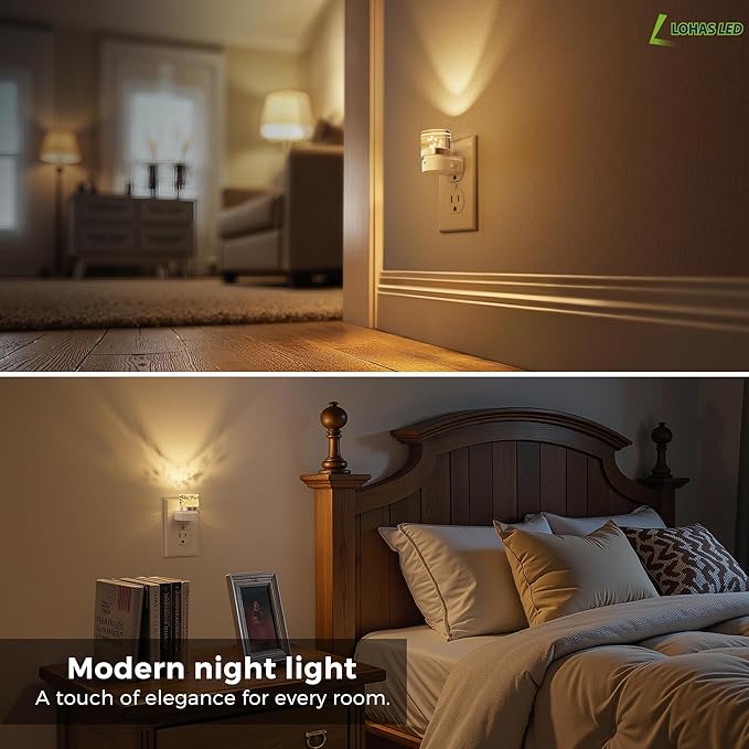 L LOHAS LED Night Light, 2 Pack Night Lights Plug into Wall, 3000K Soft Light - Image 7
