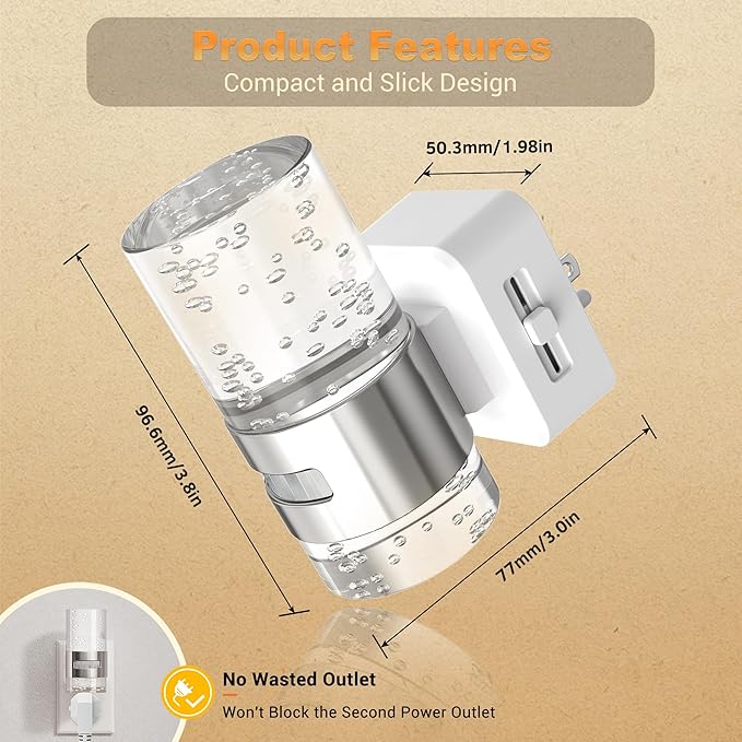 JandCase Motion Sensor Night Light, Dimmable Night Lights Plug Into Wall - Image 6