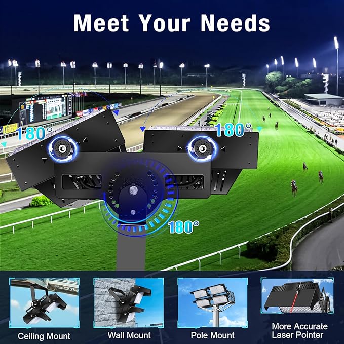 900W Led Stadium Lights, IP66 High Power Outdoor Sport Court Arena Light - Image 5