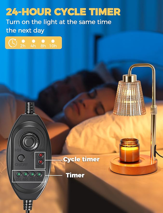Candle Warmer Lamp with Timer Dimmable, Birthday Gifts - Image 4