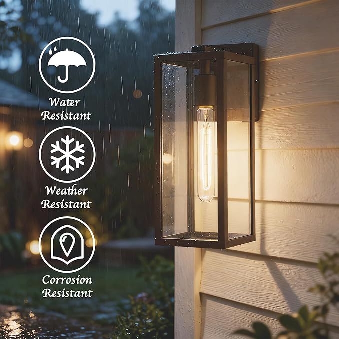 Bestshared Outdoor Wall Lantern, Anti-Rust Outdoor Wall Sconce Light Fixtures - Image 5