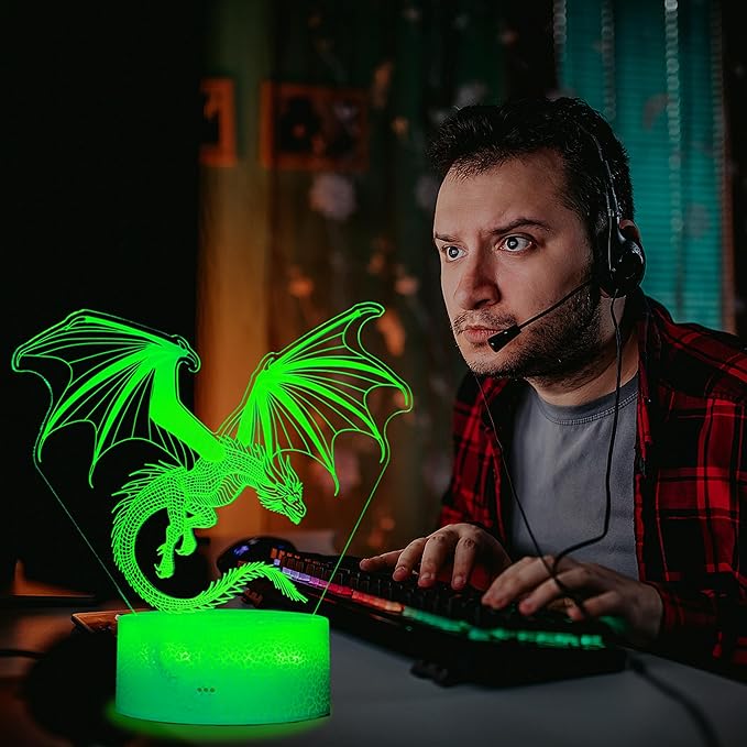 Dragon Night Light, Dragon Gifts, 3D Illusion Lamp - Image 9