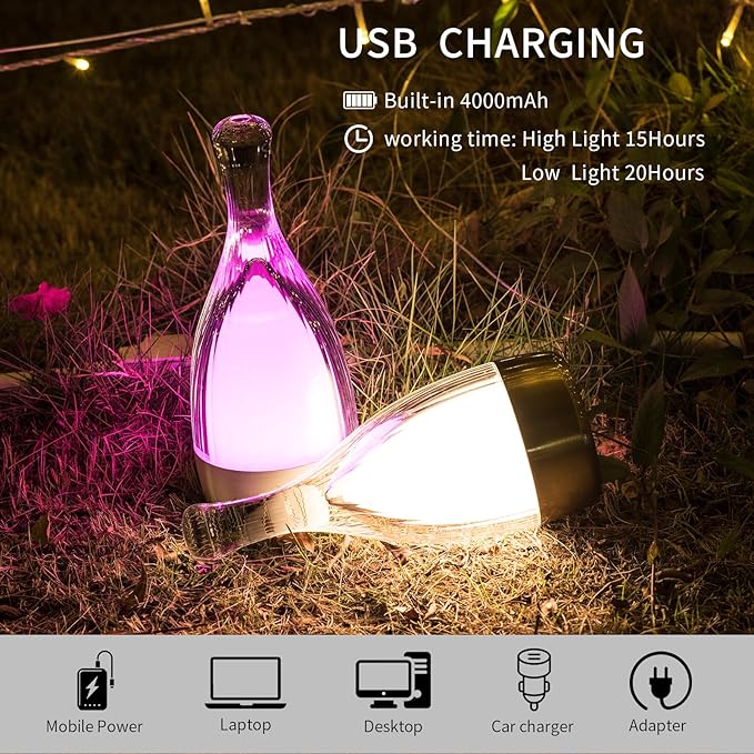 Table Lamp for bedroom with Touch Control, LED Nightstand Lamp Fourth - Image 2