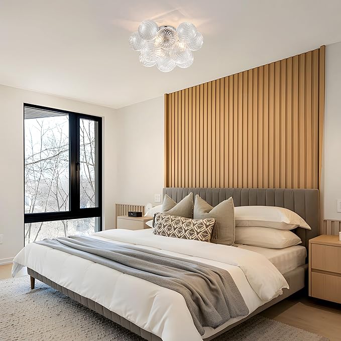 GoYeel Modern Chandelier Close to Ceiling Light Fixture 3 Light Contemporary - Image 8