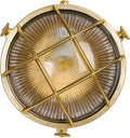 BLINKO Nautical Brass Bulkhead Wall Light, Vintage Retro Wall Sconce, by BLINKO