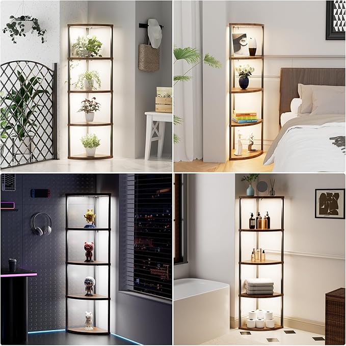 4-Pack Under Shelf Lighting for 5 Tier Corner Shelf Stand, Ultra-Bright 10 - Image 7