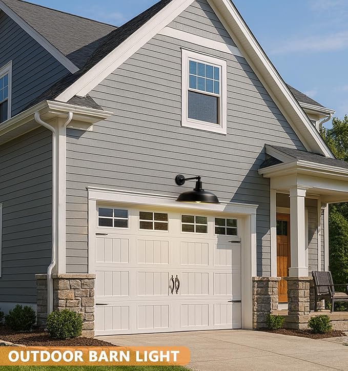 24-inch Extra-Large Outdoor barn Light, Straight arm Design, Vintage Farmhouse - Image 6