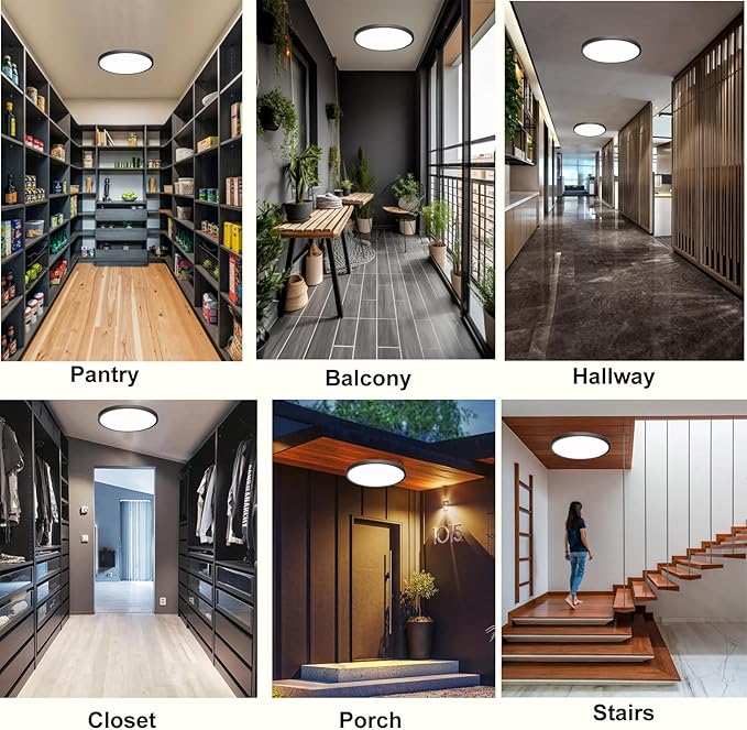 12 Inch Motion Sensor Ceiling Light Indoor Wired, Motion Activated Flush Mount - Image 7