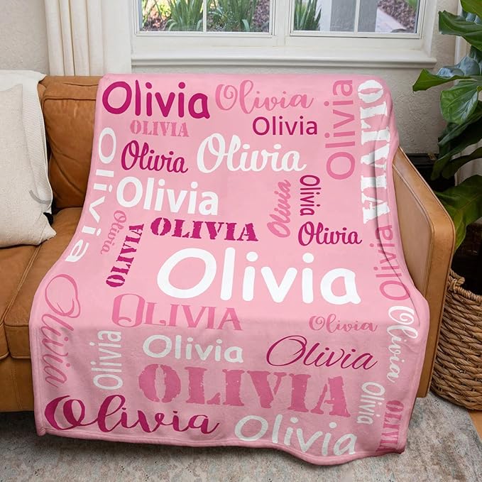Gudina Custom Blanket with Name, Customized Name Blanket - Image 5